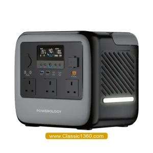 پاوربانک قابل حمل Powerology Pater III 1200W خاکستری